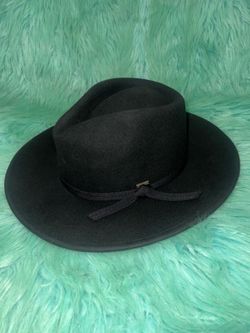 NWT Nordstrom Brixton Black Packable Felt Hat Adjustable Size L.  Super Cute and Soft.