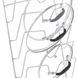 W Home Pot Lid Rack, Standard, Silver