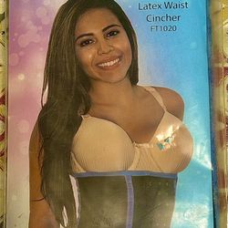 Colombiana Cincher-Ella Premium Grade Latex Waist Trainer (FT1020) - Black