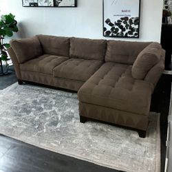 Gray Cindy Crawford Sectional Sofa Couch **ALL NYC DELIVERY**