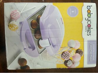 New Babycakes Mini Cake Pop Maker Purple Kids Baking Party Treats Adult