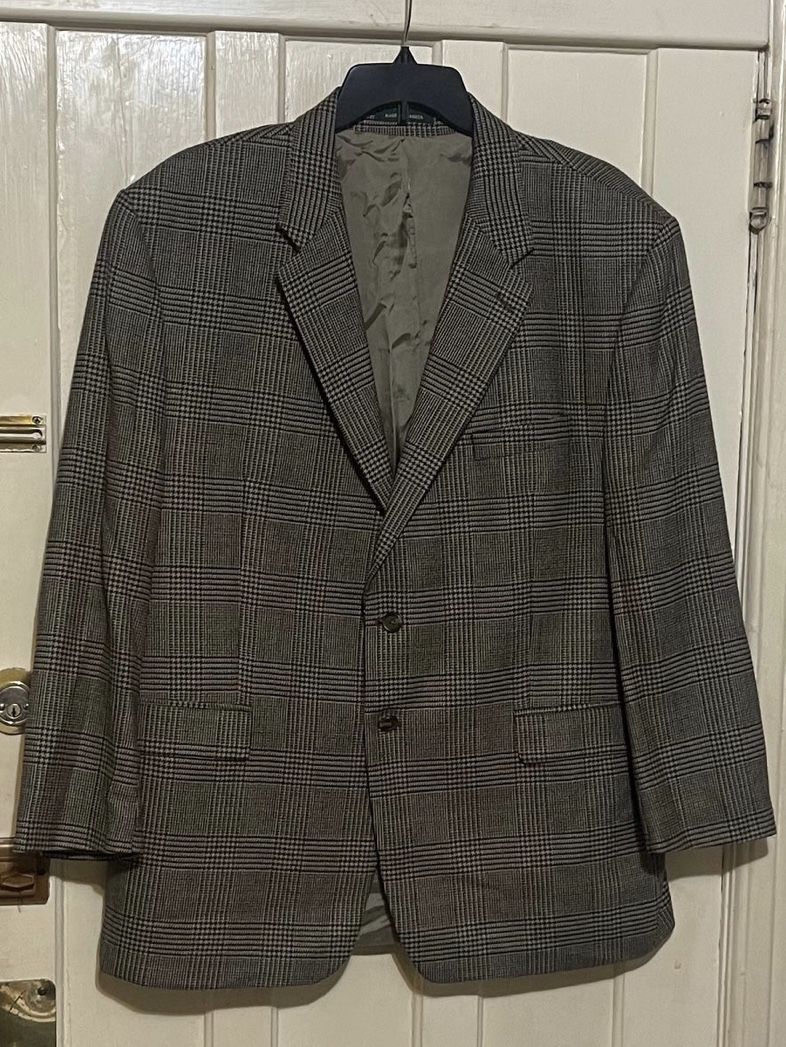 Men's LAUREN Ralph Lauren Brown 100% Lambs' Wool Blazer Suit Jacket Size 50R