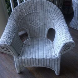 Vintage wicker porch chair