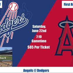 6/22 - Los Angeles Dodgers Vs Los Angeles Angeles Of Anaheim Tickets @ Dodger Stadium **SOLD OUT SECTION**