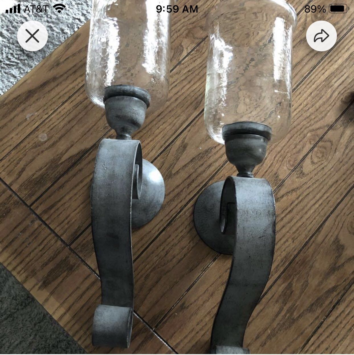 Large Vase And Wall Sconces