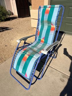 Reclining Patio Outdoor Lounge Folding Chair