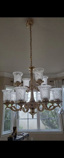 Glass Chandelier Lamp