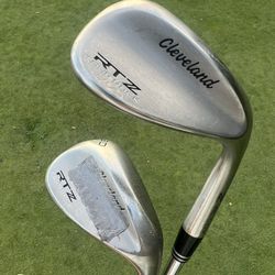 RTZ Cleveland Golf Tour Rack Wedges 56 Full & 60 Mid Custom Grind Excellent Grooves 