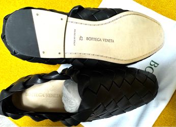 US 8.5 EU Size 42 New Black Bottega Intreciatto Slippers