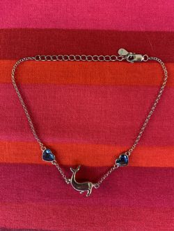 Blue Hearts Dolphin Bracelet/Anklet—Sterling Silver