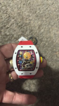 Richard Mille Style Watch Red Rubber Strap