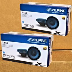 Alpine X Series Car Speakers 2 Sets 6.5" 2-Way Coaxial Speaker System 660 Watts Package X-S65 🚨 Payment Options Available 🚨 No Credit Needed 🚨 