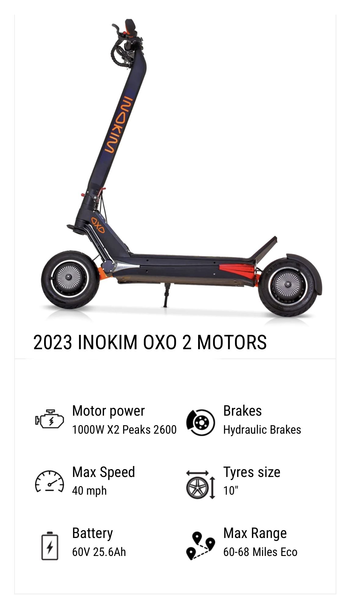 Electric Scooter INOKIM OXO 2 Motors