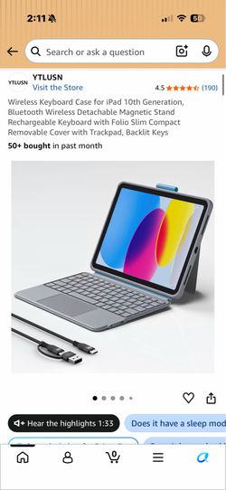 Keyboard Case for iPad 10th Generation,
