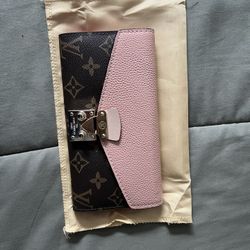 LOUIS VUITTON PINK MONOGRAM CANVAS PALLAS WALLET