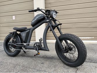 Brand New MANGOSTEEN FT-02 Chopper Style 1500w Triple Crown Fork 75 Miles Range Eclectic Chopper Bike