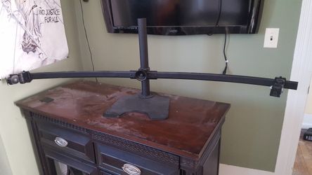 Triple computer monitor stand