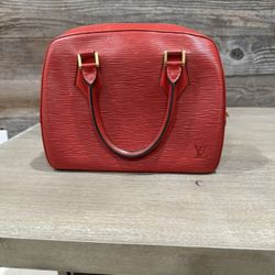 Authentic Louis Vuitton Red Epi Tote Bag