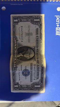 $1 dollar silver certificate