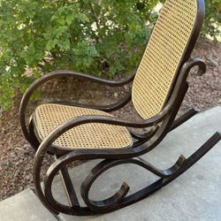 Child sized bentwood rocking chair.