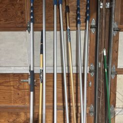 8 Various Sizes Of Long Poles Or Window Cleaning Or High Reach Jobs
