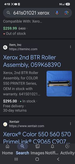 Xerox roller