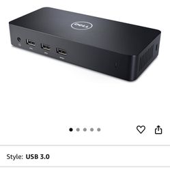 Dell USB 3.0 Ultra HD/4K Triple Display Docking Station (D3100), Black