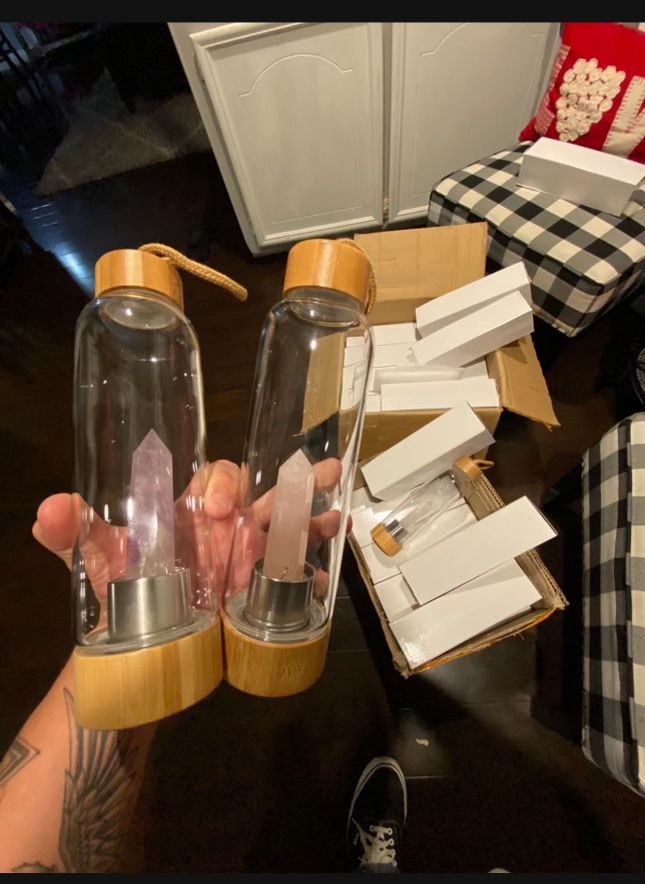 Healing Crystal Bottles