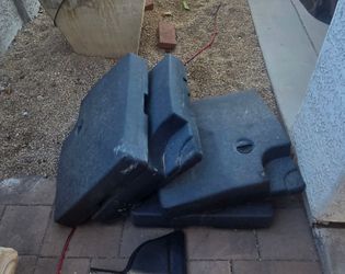 Offset umbrella weights stand