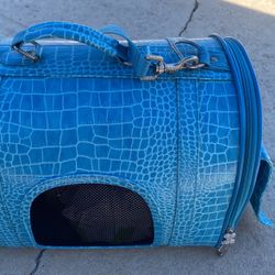 Small  Leather Pet Carrier 