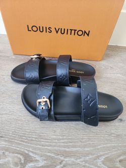 Black LV inspired sandals