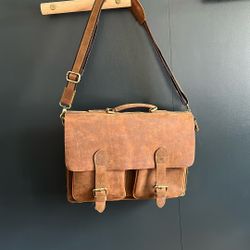 Full Leather Messenger Bag