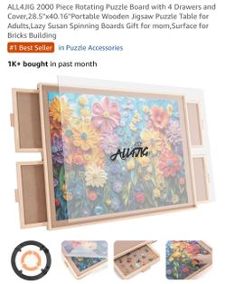2000 Piece Rotating Wooden Puzzle Board