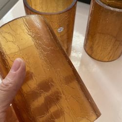 Three candle holder shades 