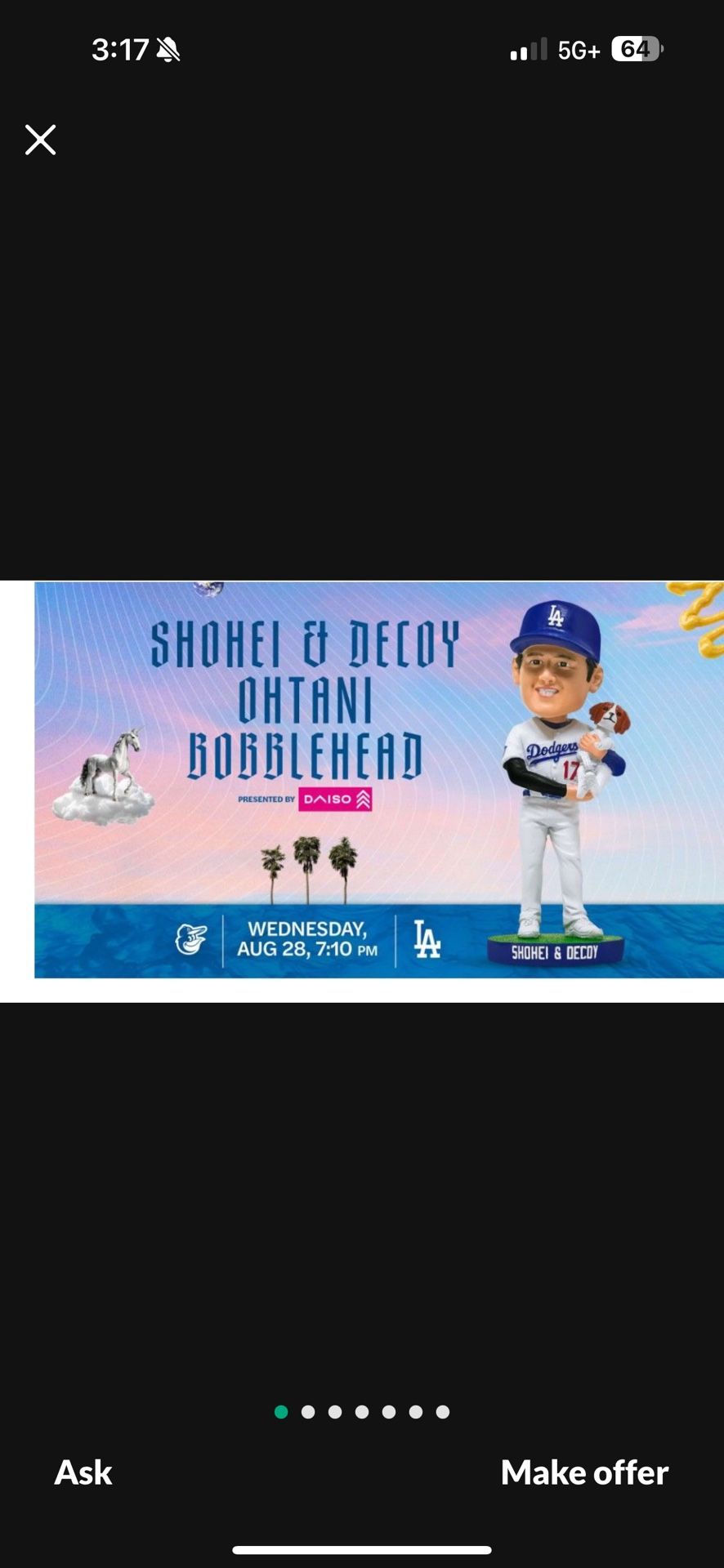 Dodgers vs. Orioles 8/28 Ohtani Bobblehead Giveaway