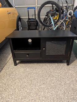 Small black entertainment center