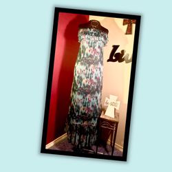 Multicolored Halter Dress