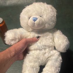 Build-A-Bear Workshop White Blue Teddy Bear Plush Stuffed Animal ToyBuild