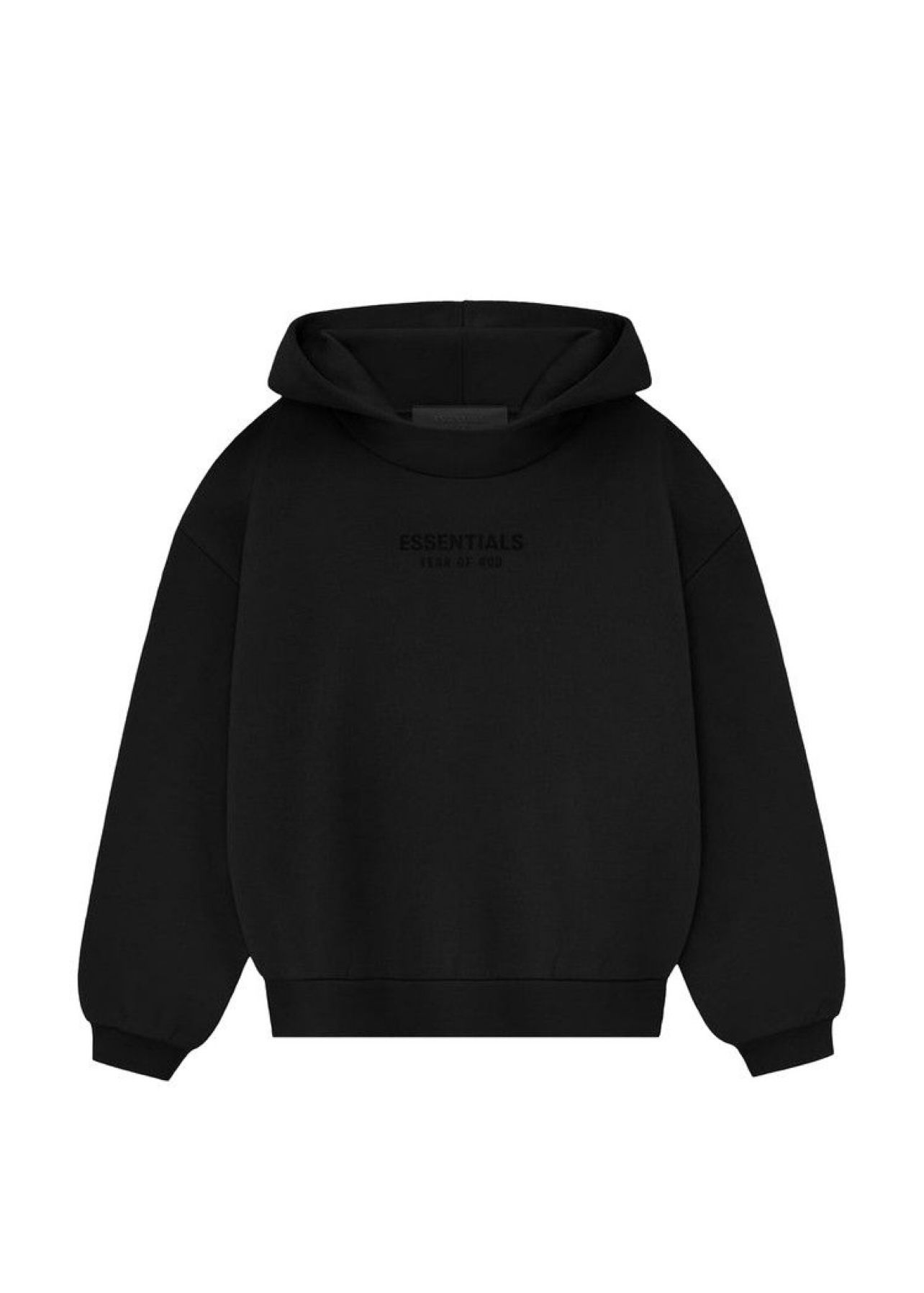 Fear Of God Essentials Jet Black Hoodie FW23