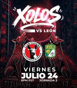 12 TICKETS XOLOS VS LEÓN VIP SUITE 07/24/2026