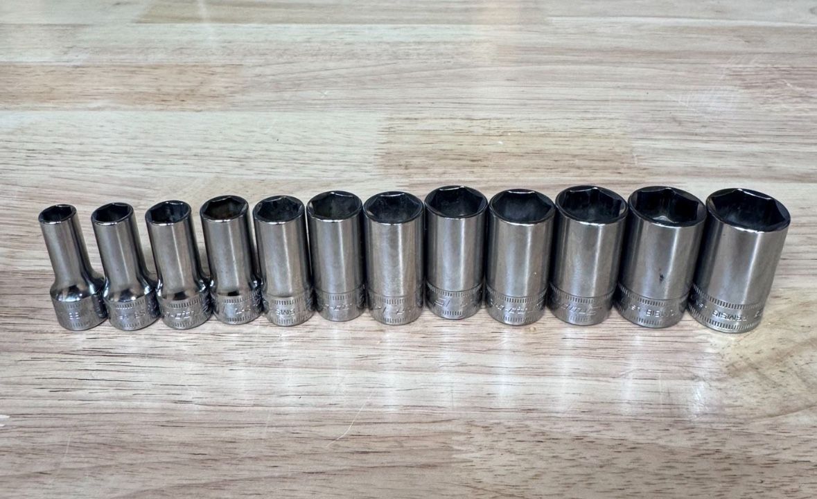 Snap On 3/8 Semi Deep Metric Sockets