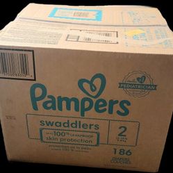 Pampers Swaddlers Baby Diapers Size 2, 186 Count