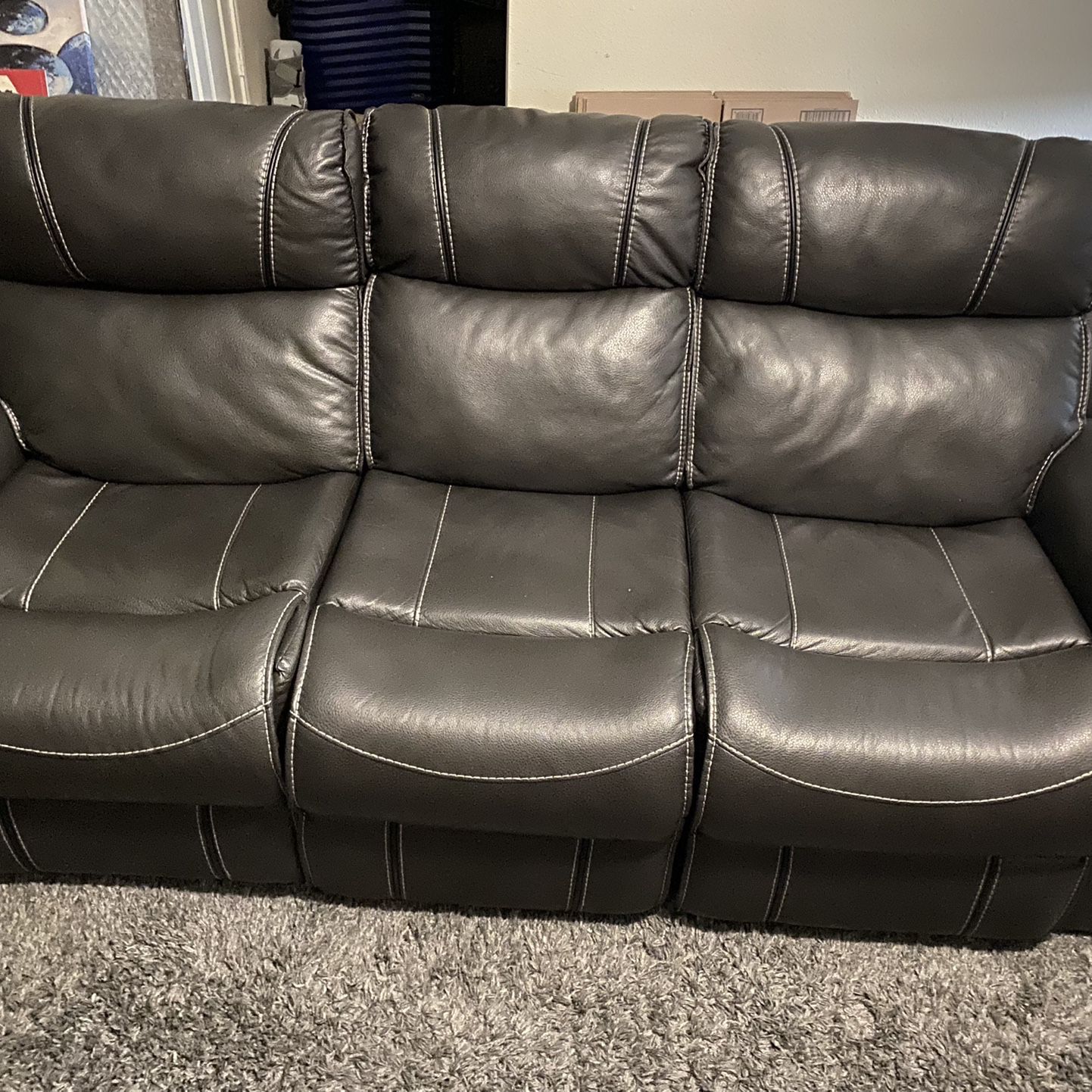 Leather Love seat And couch 