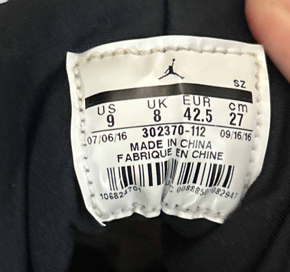 Vnds Jordan 9 Retro og Sz 9.5m Space Jams