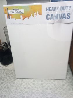3 white canvases