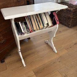 VINTAGE BOOK /RECIPE  END TABLE