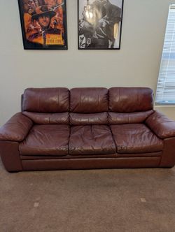 $50 OBO Super Comfy Brown Leather Couch