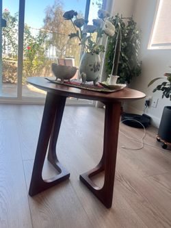 Modern Walnut End Tables (Set of 2)