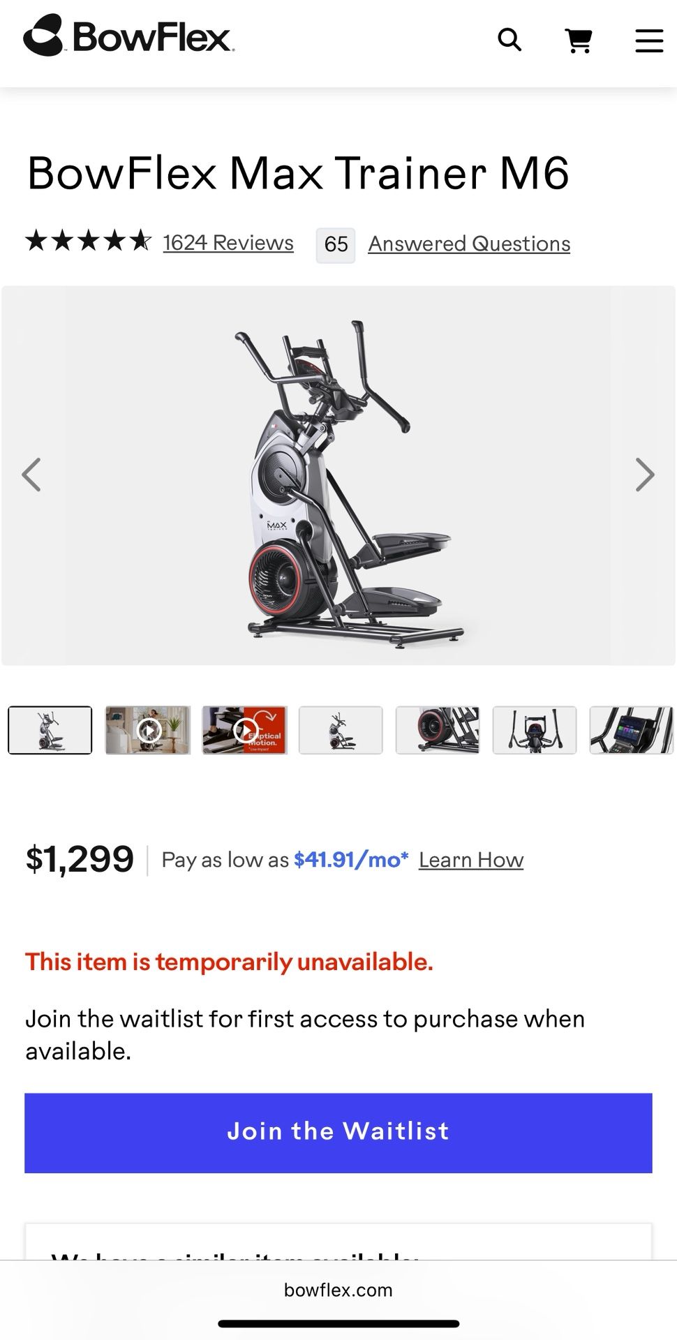 BowFlex Max Trainer M6