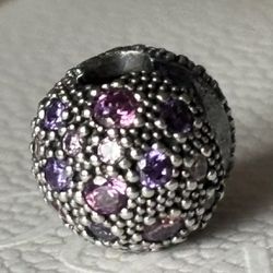 Pandora Clip Charm Cosmic purple retired Mint